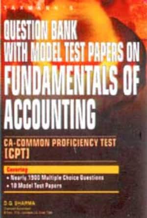 Question Bank with Model test papers on Fundamentals of Accounting