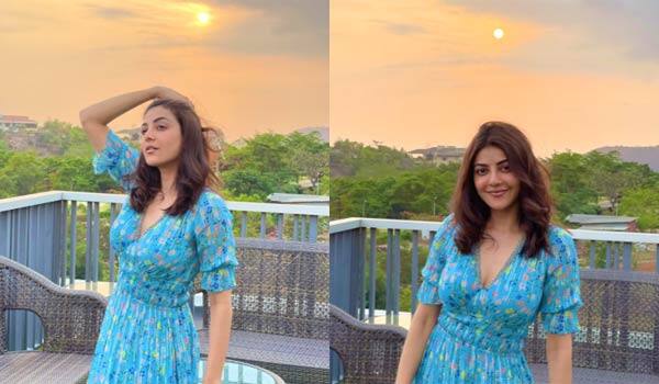 Kajal-aggarwal-enjoys-sun-light