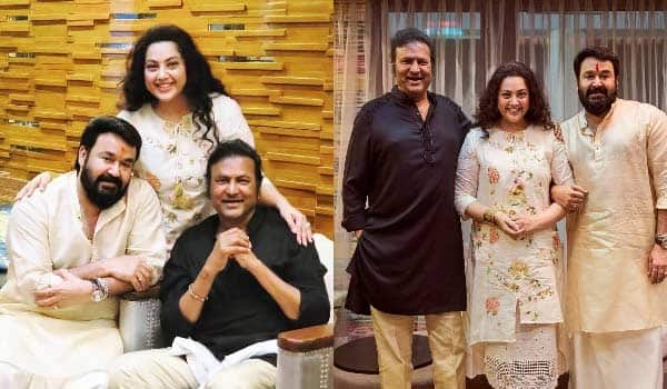 Mohan-Lal-and-Actress-Meena-at-Mohan-Babu-Home