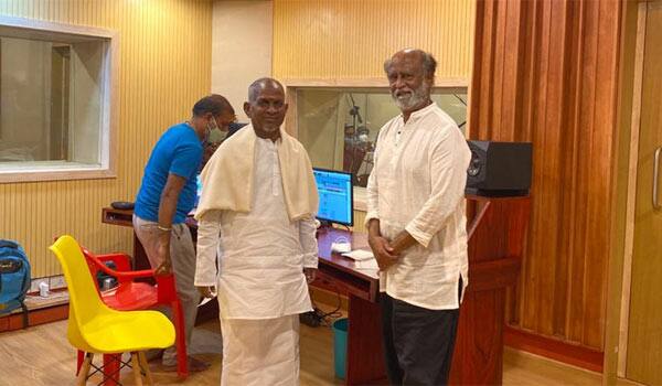 Rajini-frequently-visiting-Ilayaraja-studio