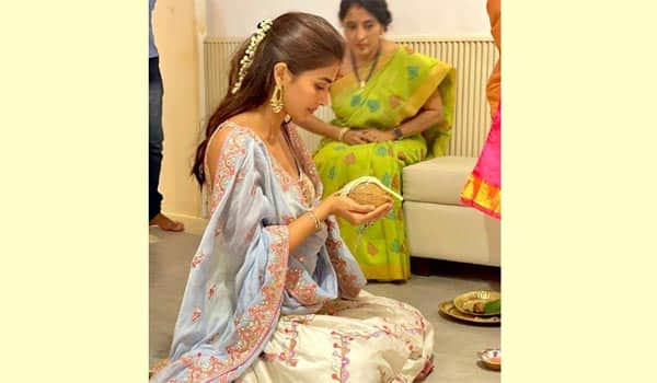 Pooja-hegde-new-house-warming-pooja-happened