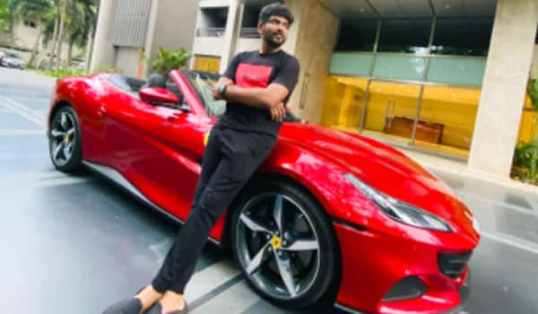 Vignesh-sivan-test-ride-at-Ferrari-car