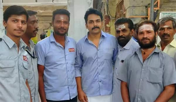 Karthi-workship-at-Pazhani-temple