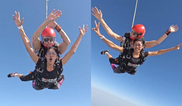 Dushara-Vijayan-enjoyed-Sky-diving