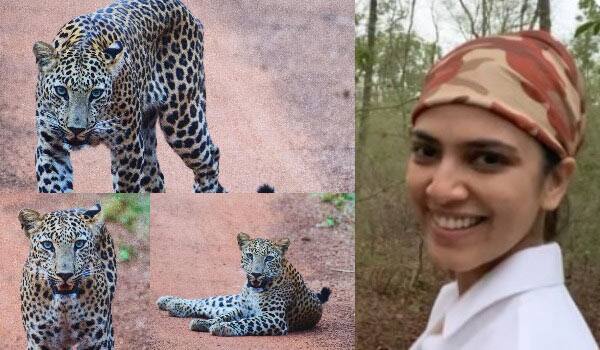 Leopard-near-to-Malavika-mohanan