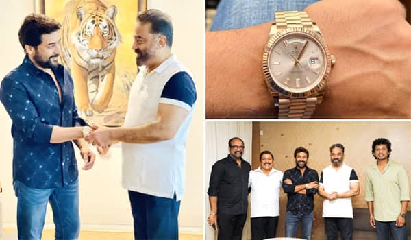 Kamal-gift-rolex-watch-to-Suriya