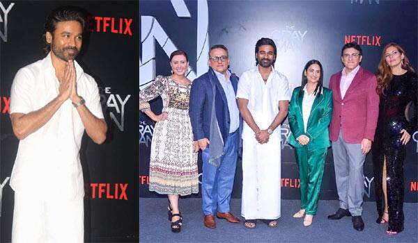 Hollywood-Movie-promotion-:-Dhanush-in-dhoti-look