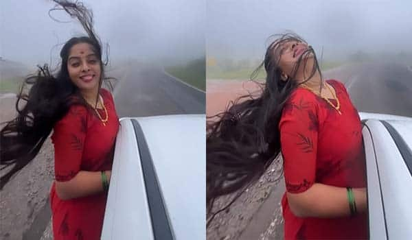 Ramya-Gowda-hit-the-footboard-in-the-car