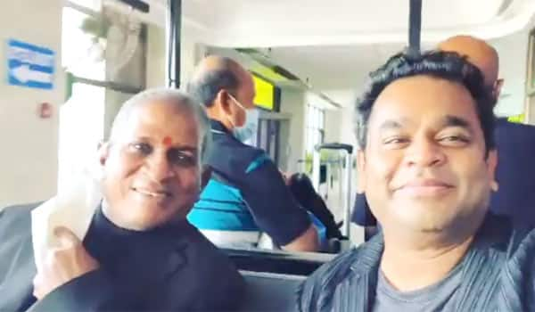 AR-Rahman-landed-chennai-with-Ilaiyaraaja