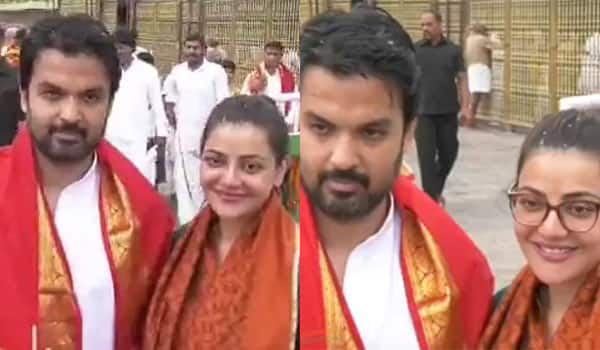 Indian-2-shooting-at-Thirupathi-:-Kajal-visits-to-thirumala-temple