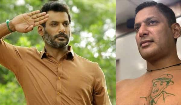 Vishal-draw-MGR-Picture-in-his-chest