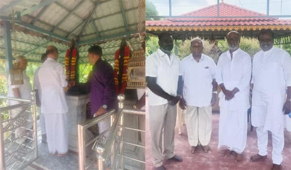 Rajini-Sudden-Visit-to-his-hometown-near-Krishnagiri:-Tributes-at-his-parents-memorial