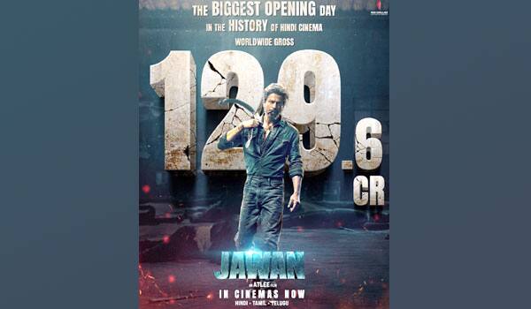 Jawaan-First-Day-Collection-129-Crores-:-Official-Announcement