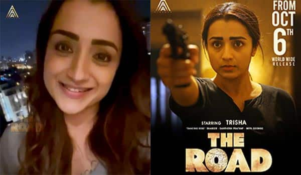 Trisha-talks-about-the-film-The-Road-after-being-welcomed