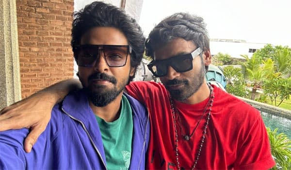 Director-Dhanush-with-G.-V.-Prakash!