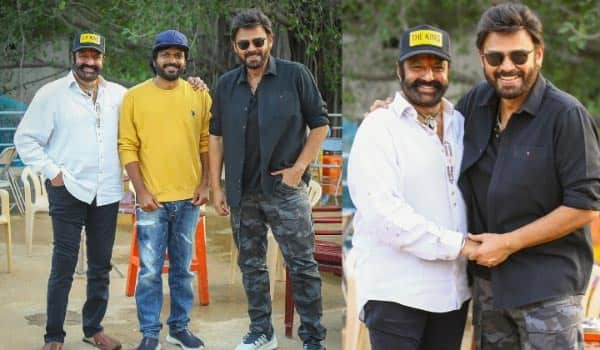 Balakrishna-paid-a-surprise-visit-to-Venkateshs-shooting-location