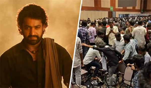 Jr-NTR-Fans-Get-Angry-And-Break-Chairs-After-Devara-Pre-release-Event-Cancelled-In-Hyderabad