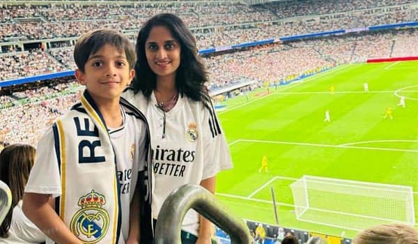 Shalini-Ajith-went-to-Spain-to-see-the-football-match-in-person---Aadvik!