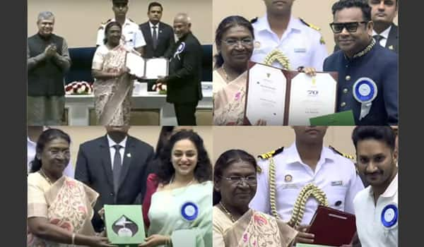 National-Award-Winners-Mani-Ratnam,-AR-Rahman,-Nithya-Menon:-Honored-by-the-President