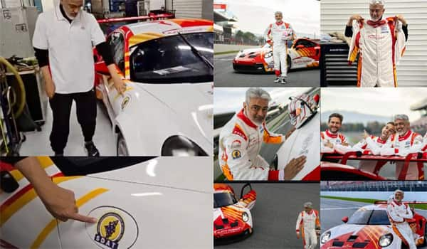 Ajith-on-the-race-track-with-Porsche-car:-Tamil-Nadu-government-SDAT-logo-also-printed