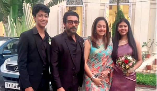 Surya-Jyotika-attended-the-wedding-event-together-with-their-children