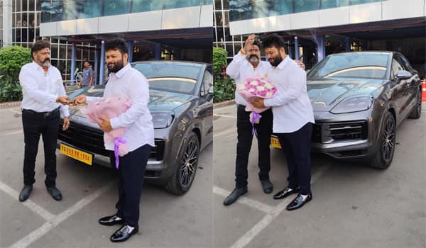 Balakrishna,-who-gifted-the-car-for-the-composer-Taman