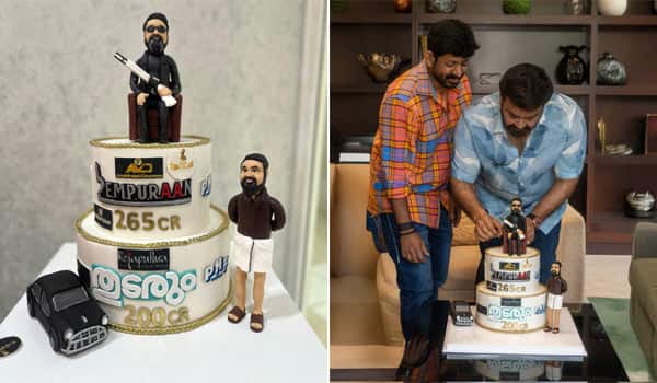 Two-consecutive-200-crore-films-Mohanlal-celebrates-by-cutting-a-cake