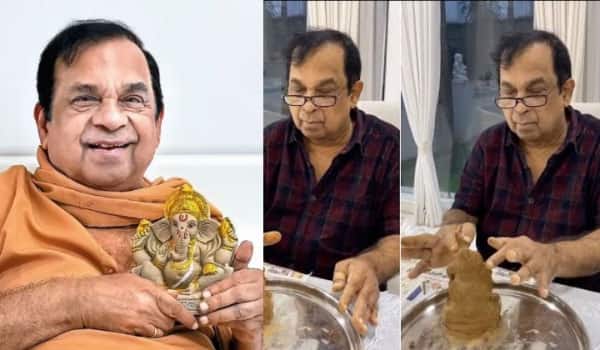 Brahmanandam-creates-Ganesha-idol-for-Ganesha-Chaturthi-celebrations