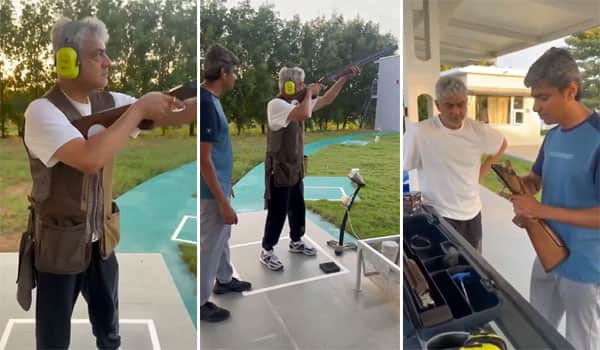 Ajith-resumes-Rifle-training