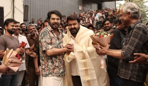 Mammootty-honours-Dadasaheb-Award-winner-Mohanlal-on-the-sets-of-Patriot