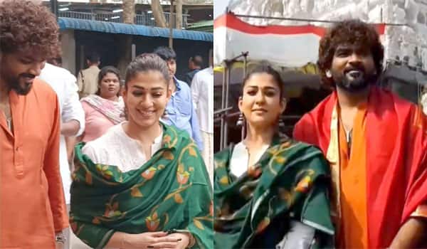 Nayanthara,-VigneshShivan-worshipped-at-Tirupati