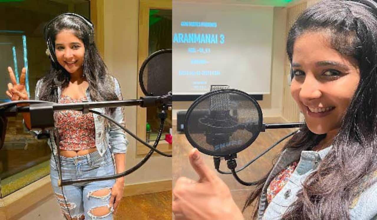 அரண்மனை-3 டப்பிங்கை முடித்த சாக்ஷி அகர்வால்