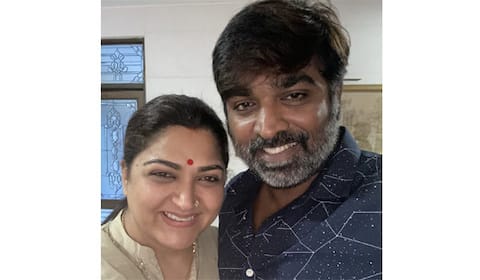 குஷ்பு வீட்டில் மதிய உணவு சாப்பிட்ட விஜய் சேதுபதி