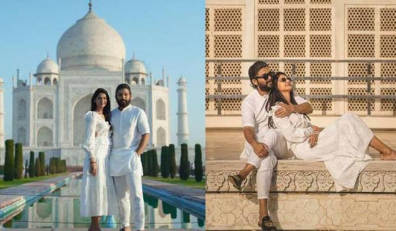 திருமண நாளை தாஜ்மஹாலில் கொண்டாடிய அல்லு அர்ஜூன்!