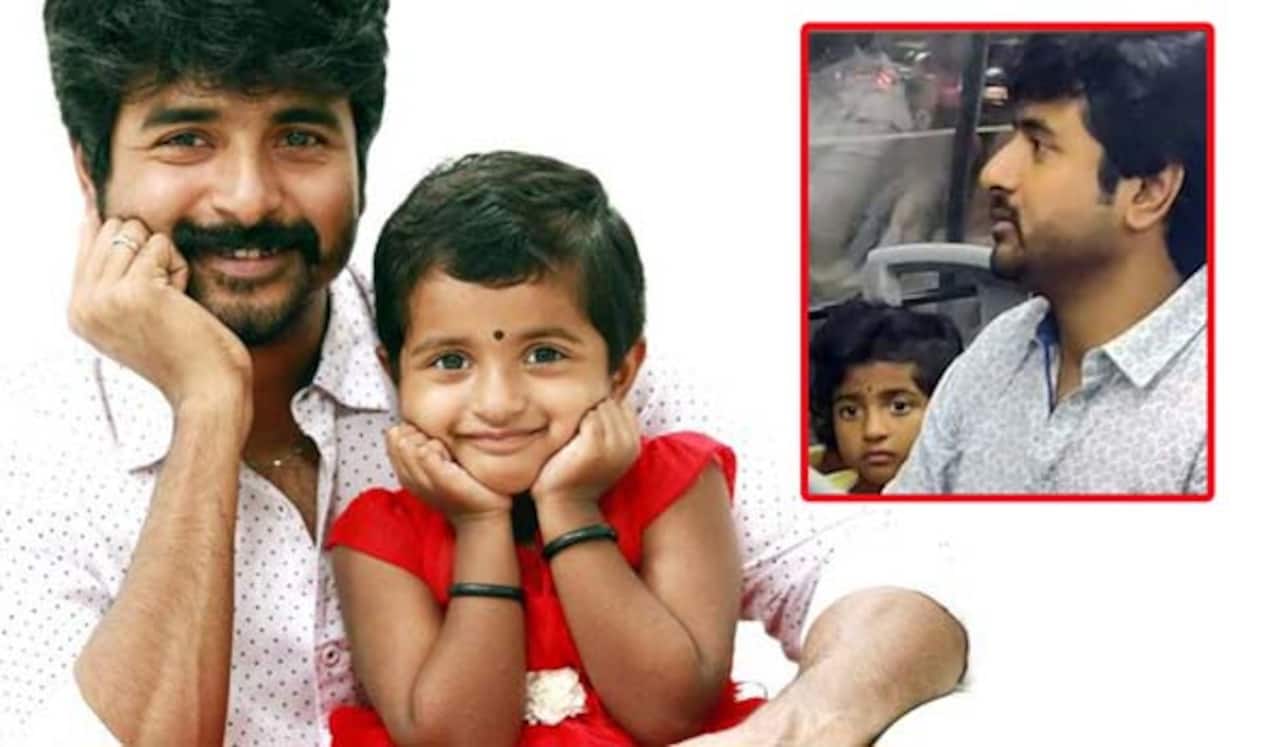எளிய வாழ்க்கைக்கு பயிற்சி: மகளுடன் டவுன் பஸ்சில் பயணம் செய்த சிவகார்த்திகேயன்