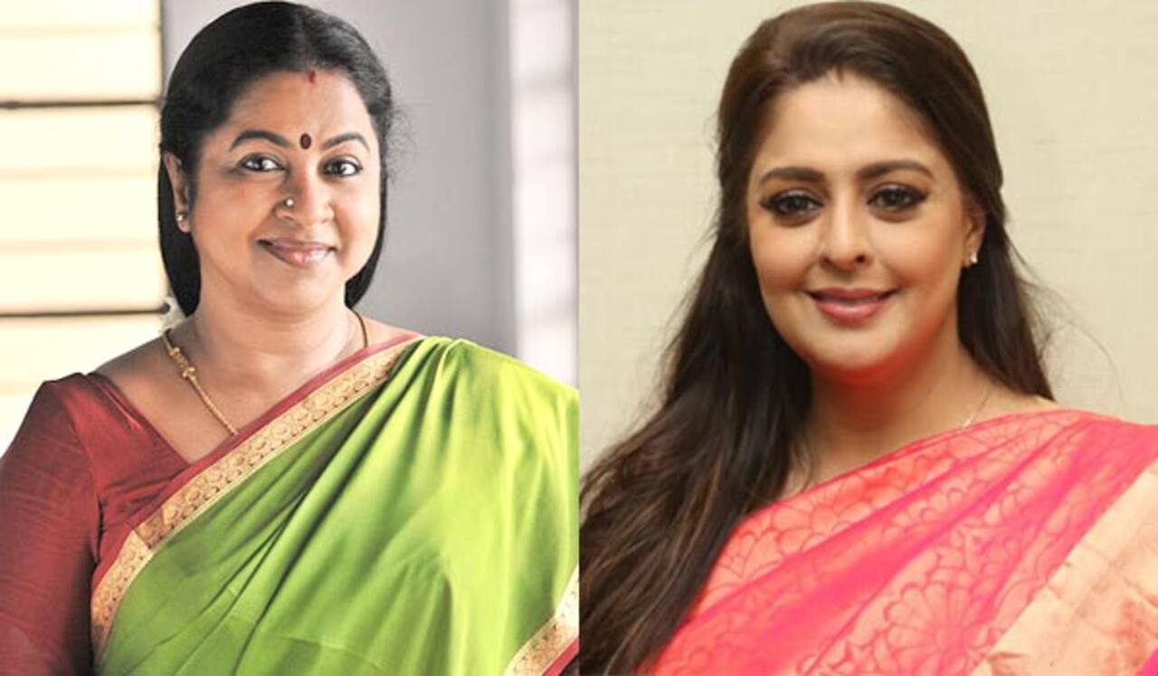 கொரோனா தடுப்பூசி எடுத்த பின்பு கொரோனாவால் பாதிக்கப்பட்ட ராதிகா, நக்மா