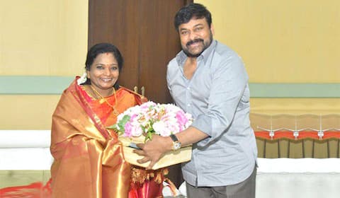 சிரஞ்சீவிக்கு தெலங்கானா கவர்னர் தமிழிசை பாராட்டு