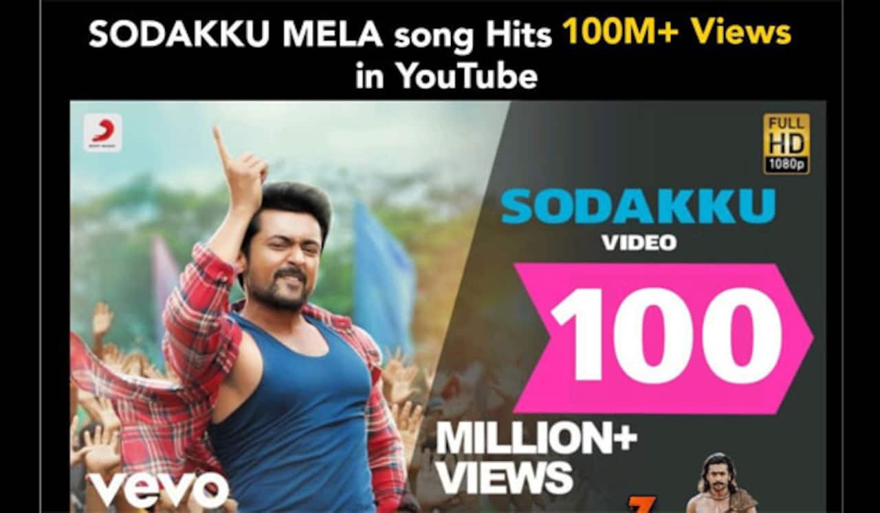 100 மில்லியனைத் தொட்ட சொடக்கு மேல சொடக்கு பாடல்