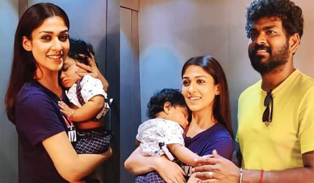 குழந்தையுடன் நயன்தாரா ஜோடி படம் : சமூக வலைதளங்களில் வைரல்