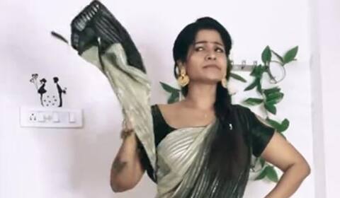 புடவையில் முரட்டு குத்தாட்டம் போட்ட லீசா எக்லேர்ஸ்