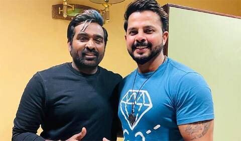 விஜய் சேதுபதியை சந்தித்த கிரிக்கெட் வீரர் ஸ்ரீசந்த்