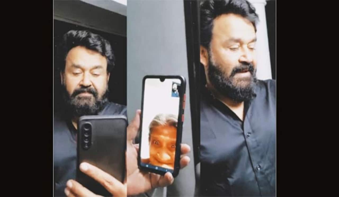 80 வயது ரசிகைக்கு மோகன்லால் இன்ப அதிர்ச்சி
