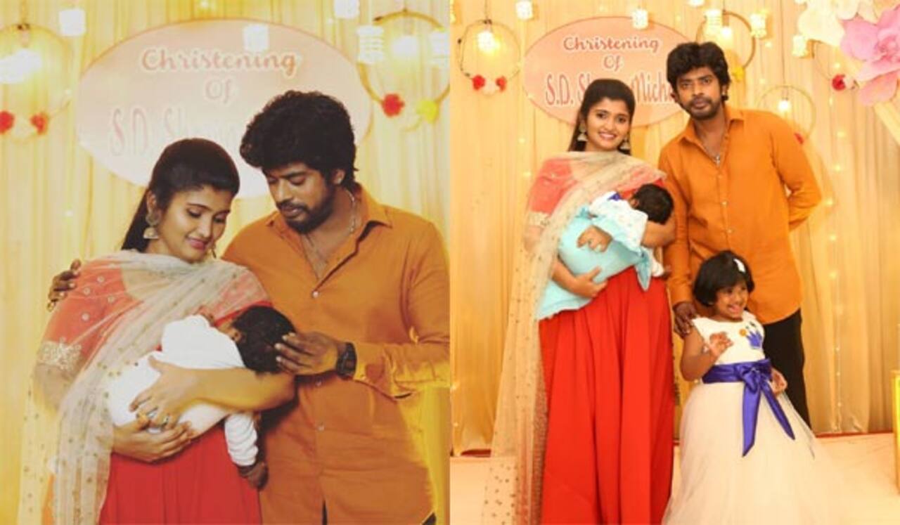 மகனுக்கு ஞானஸ்தானம் செய்து பெயரும் வைத்த சாண்டி மாஸ்டர்
