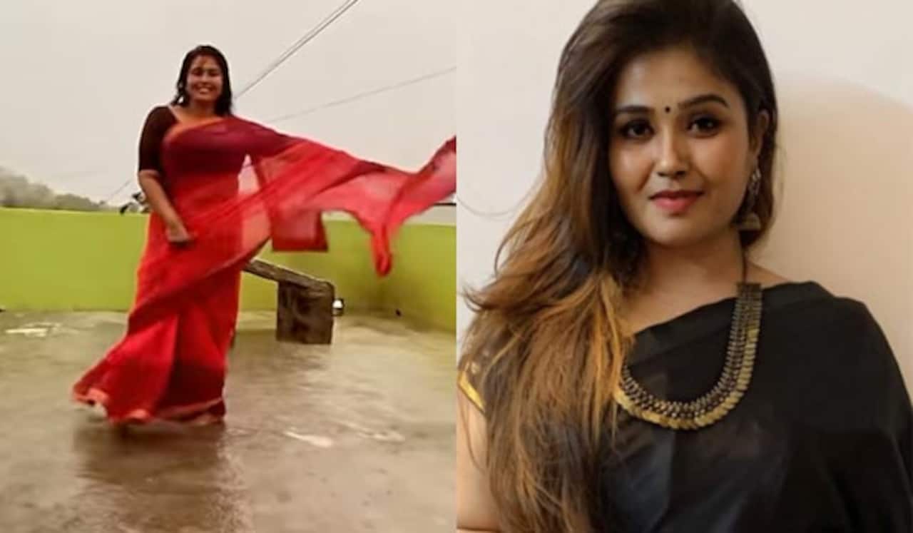 சொட்டச் சொட்ட நனைந்த அர்ச்சனா