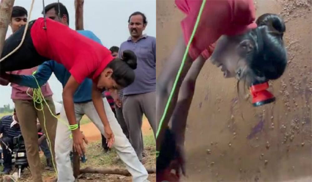 ஆழ்துளை கிணற்றில் தலைகீழாக இறங்கிய சீரியல் நடிகை