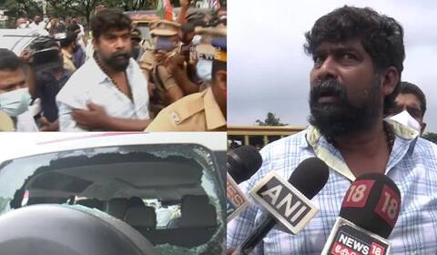 ஜகமே தந்திரம் நடிகரின் கார் கண்ணாடியை உடைத்த மறியல்காரர்கள்