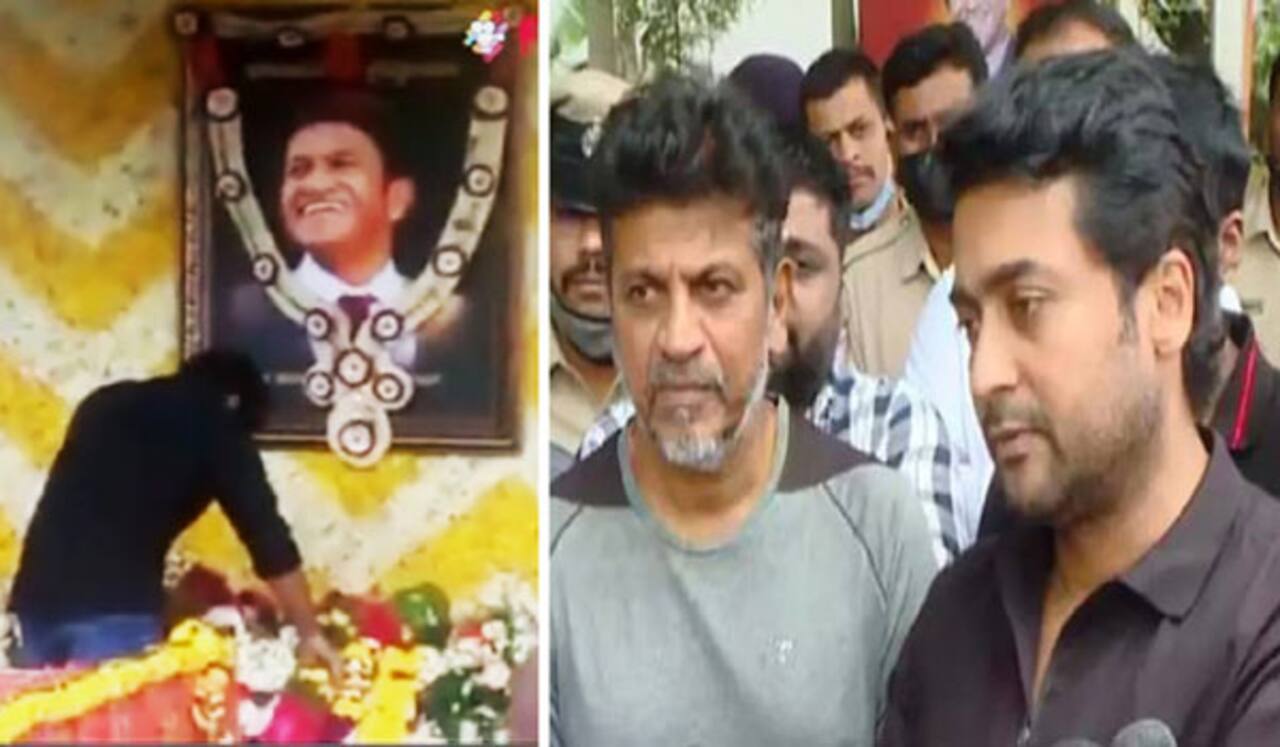 புனித் ராஜ்குமார் சமாதியில் சூர்யா அஞ்சலி