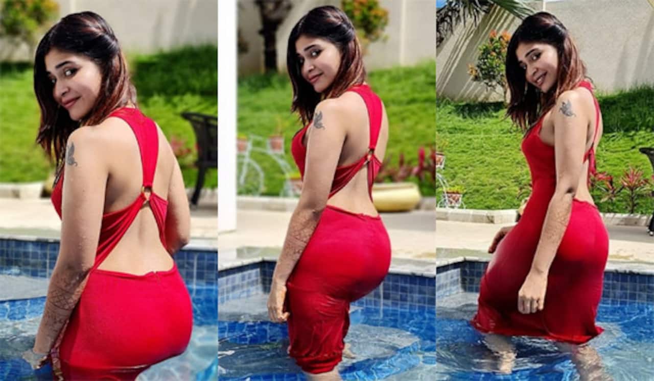 நீச்சல் உடையில் சொட்ட சொட்ட நிற்கும் தர்ஷா குப்தா