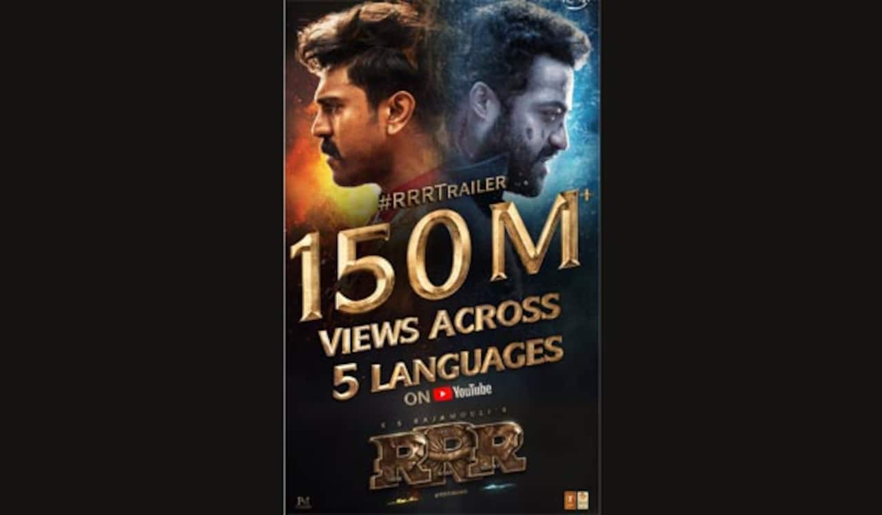150 மில்லியன் பார்வைகளைக் கடந்த ஆர்ஆர்ஆர் டிரைலர்
