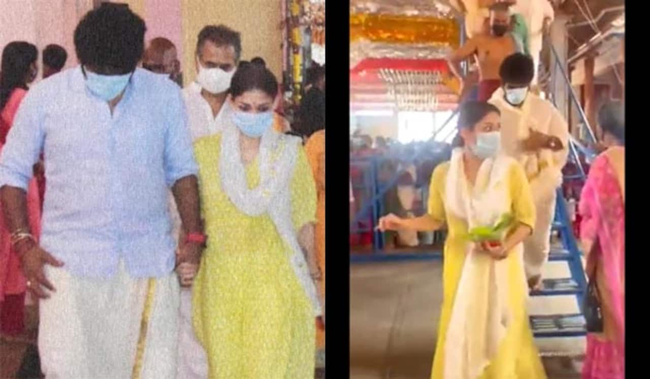 சோட்டானிக்கரை பகவதி அம்மன் கோயிலில் தரிசனம் செய்த நயன்தாரா - விக்னேஷ் சிவன்
